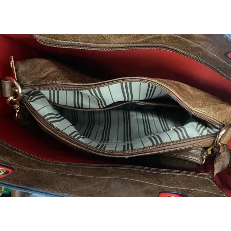 Andrea Massi Włoska Marka Torebka kuferek Teczka Listonoszka Shopper HJ15 Brown