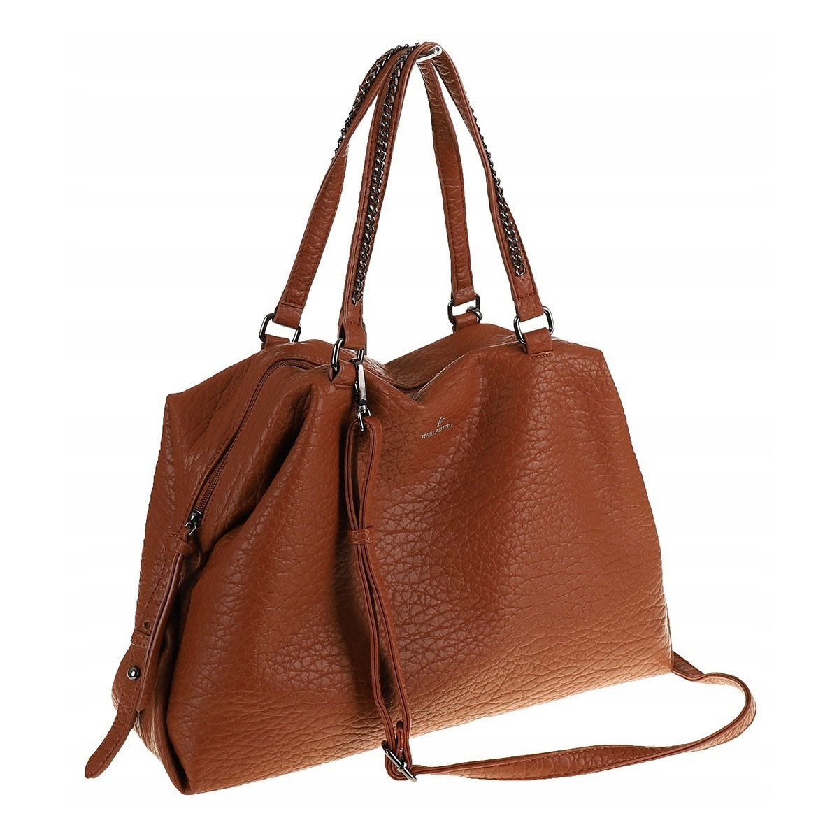 Regina Schrecker Włoska Marka Torebka Kuferek Listonoszka Shopper RS4417 Brown