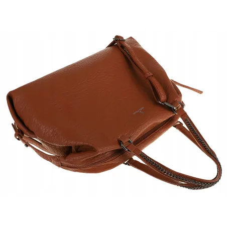 Regina Schrecker Włoska Marka Torebka Kuferek Listonoszka Shopper RS4417 Brown