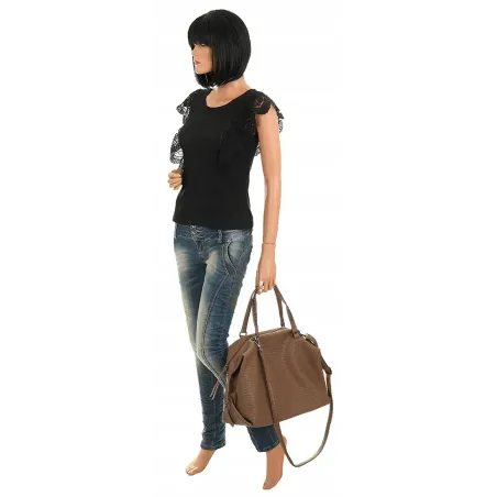 Regina Schrecker Włoska Marka Torebka Kuferek Listonoszka Shopper RS4417 Kha