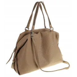 Regina Schrecker Włoska Marka Torebka Kuferek Listonoszka Shopper RS4417 Taupe