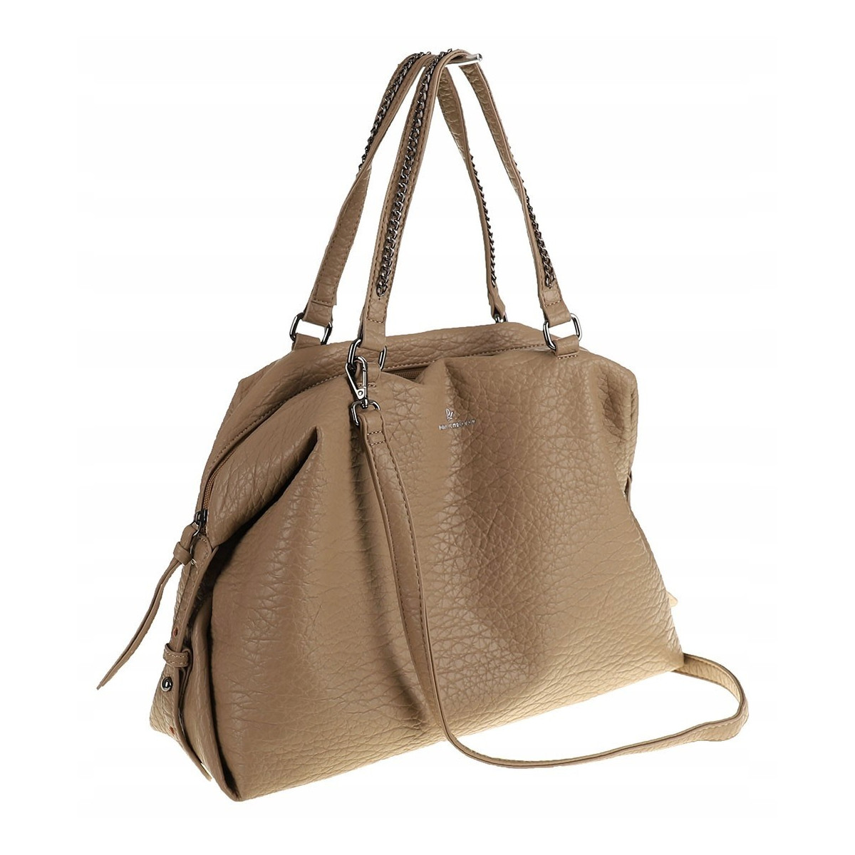 Regina Schrecker Włoska Marka Torebka Kuferek Listonoszka Shopper RS4417 Taupe