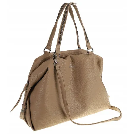 Regina Schrecker Włoska Marka Torebka Kuferek Listonoszka Shopper RS4417 Taupe