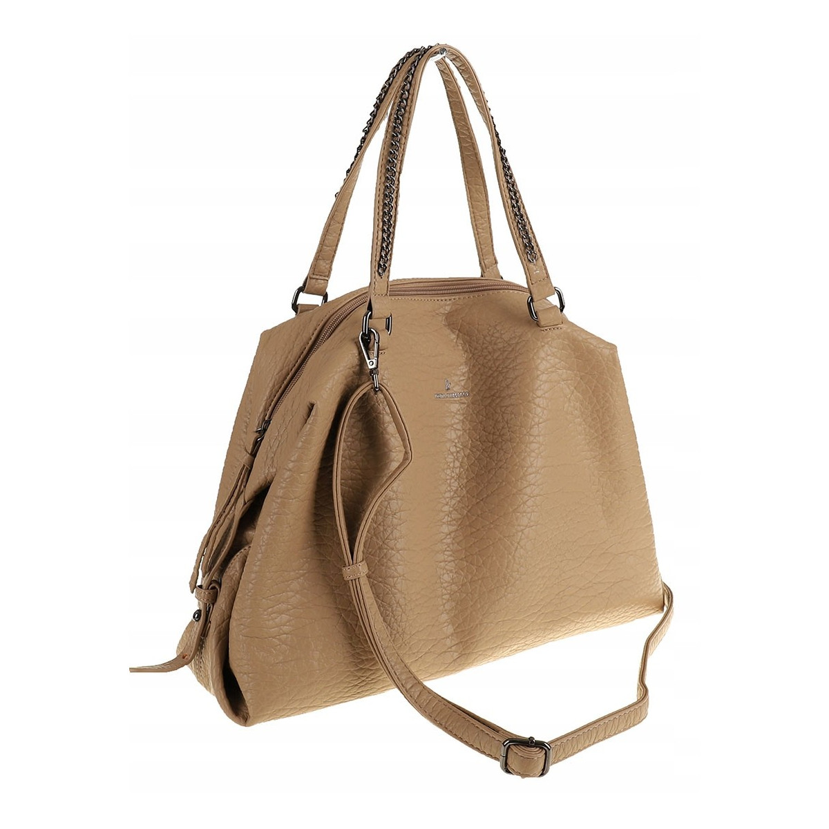 Regina Schrecker Włoska Marka Torebka Kuferek Listonoszka Shopper RS4417 Camel