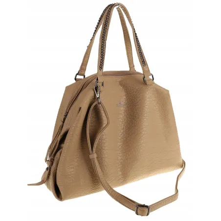 Regina Schrecker Włoska Marka Torebka Kuferek Listonoszka Shopper RS4417 Camel