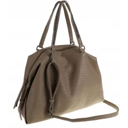 Regina Schrecker Włoska Marka Torebka Kuferek Listonoszka Shopper RS4417 Grey