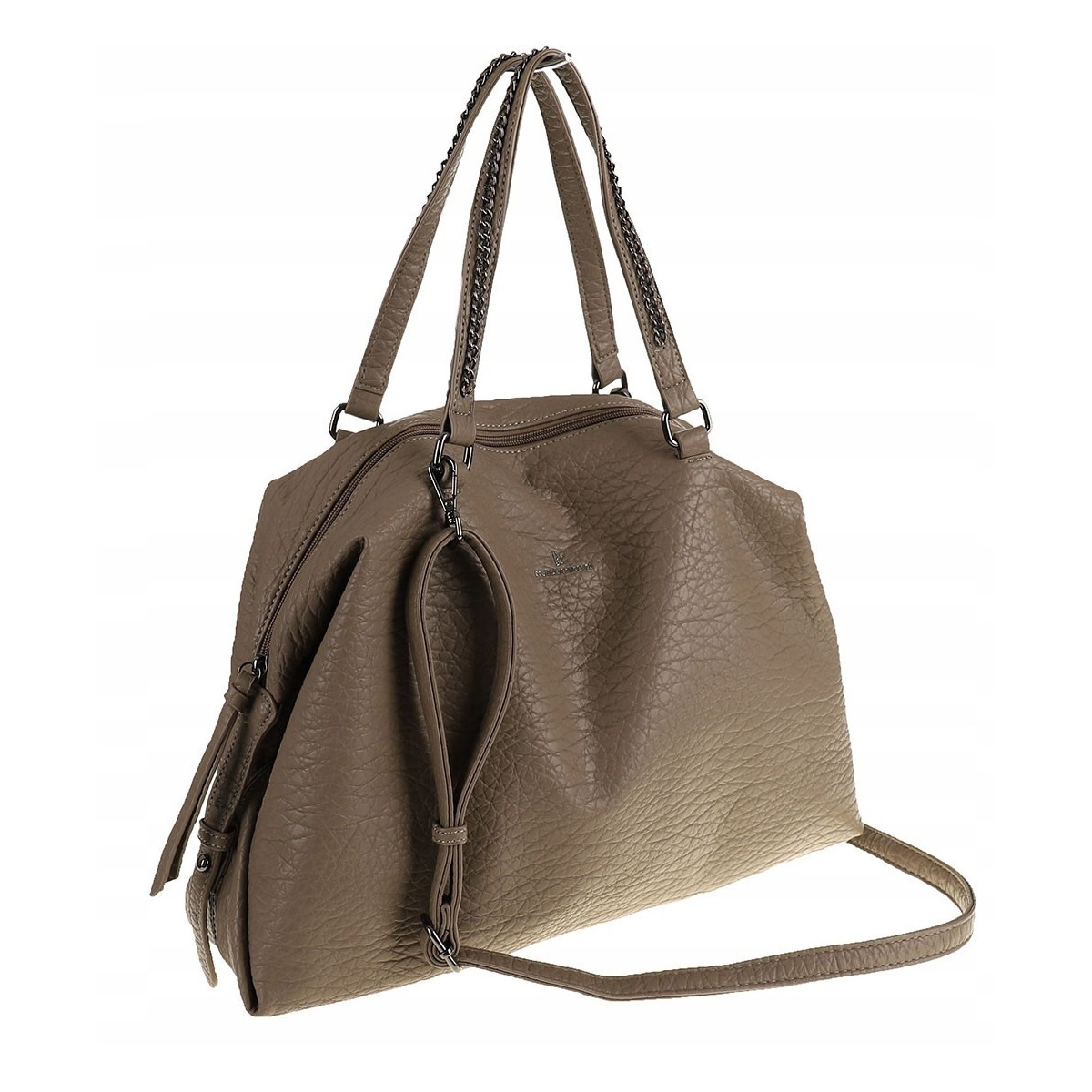 Regina Schrecker Włoska Marka Torebka Kuferek Listonoszka Shopper RS4417 Grey