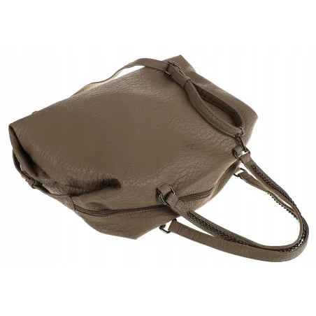 Regina Schrecker Włoska Marka Torebka Kuferek Listonoszka Shopper RS4417 Grey