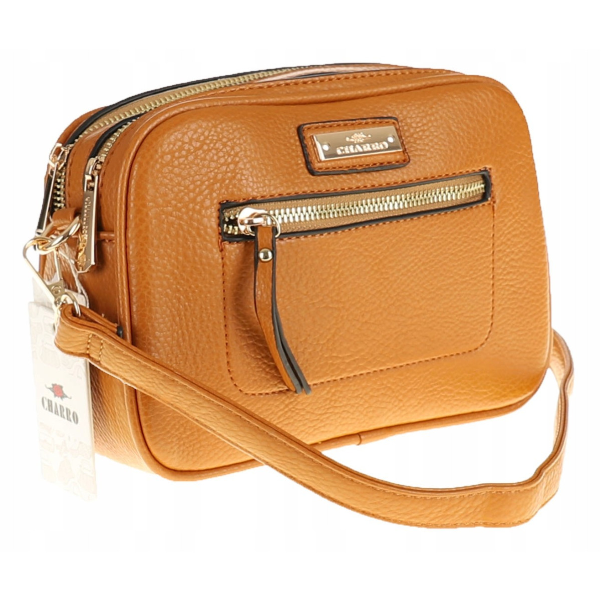 CHARRO Włoska Marka Torebka Damska Kuferek Listonoszka CH96689 Yellow