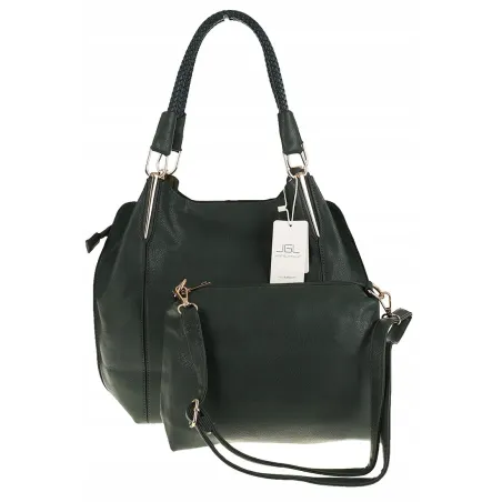 JGL Just Glamour Włoska Marka Torebka Damska kuferek listonoszka SXTT8362 Zielona