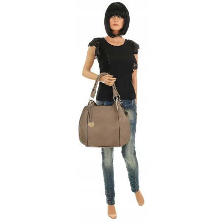 JGL Just Glamour Torebka Damska kuferek Torba listonoszka SXTT8362 Beżowa