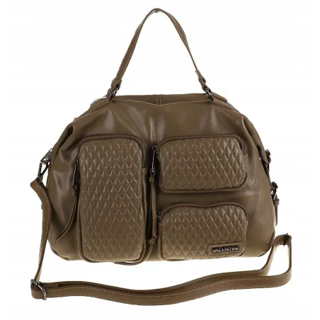 VALENTINI Gino Włoska Marka  Torebka Damska kuferek listonoszka 8040414 Grey