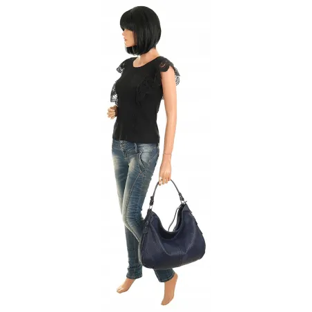 The Grace bags Torebka Listonoszka Worek na Ramię LH2555 Blue