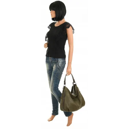 The Grace bags Torebka Listonoszka Worek na Ramię LH2555 Green