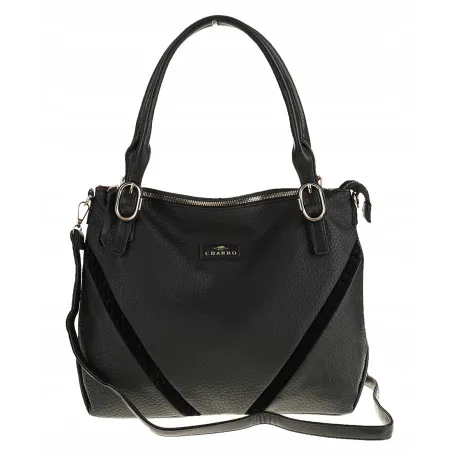 CHARRO Włoska Marka Torebka Damska Listonoszka Modna Worek Shopper CH667853 Black