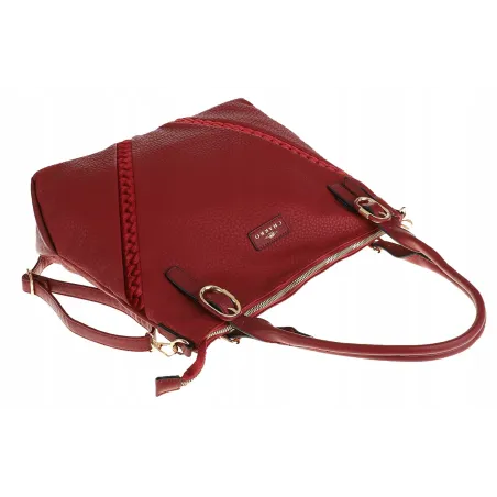 CHARRO Włoska Marka Torebka Damska Listonoszka Modna Worek Shopper CH667853 Red