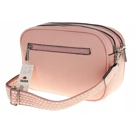 CHARRO Włoska Torebka Damska Listonoszka Modna CH245047 Pink