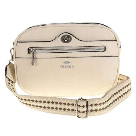 CHARRO Włoska Marka  Torebka Damska Listonoszka Modna CH245047 Off White