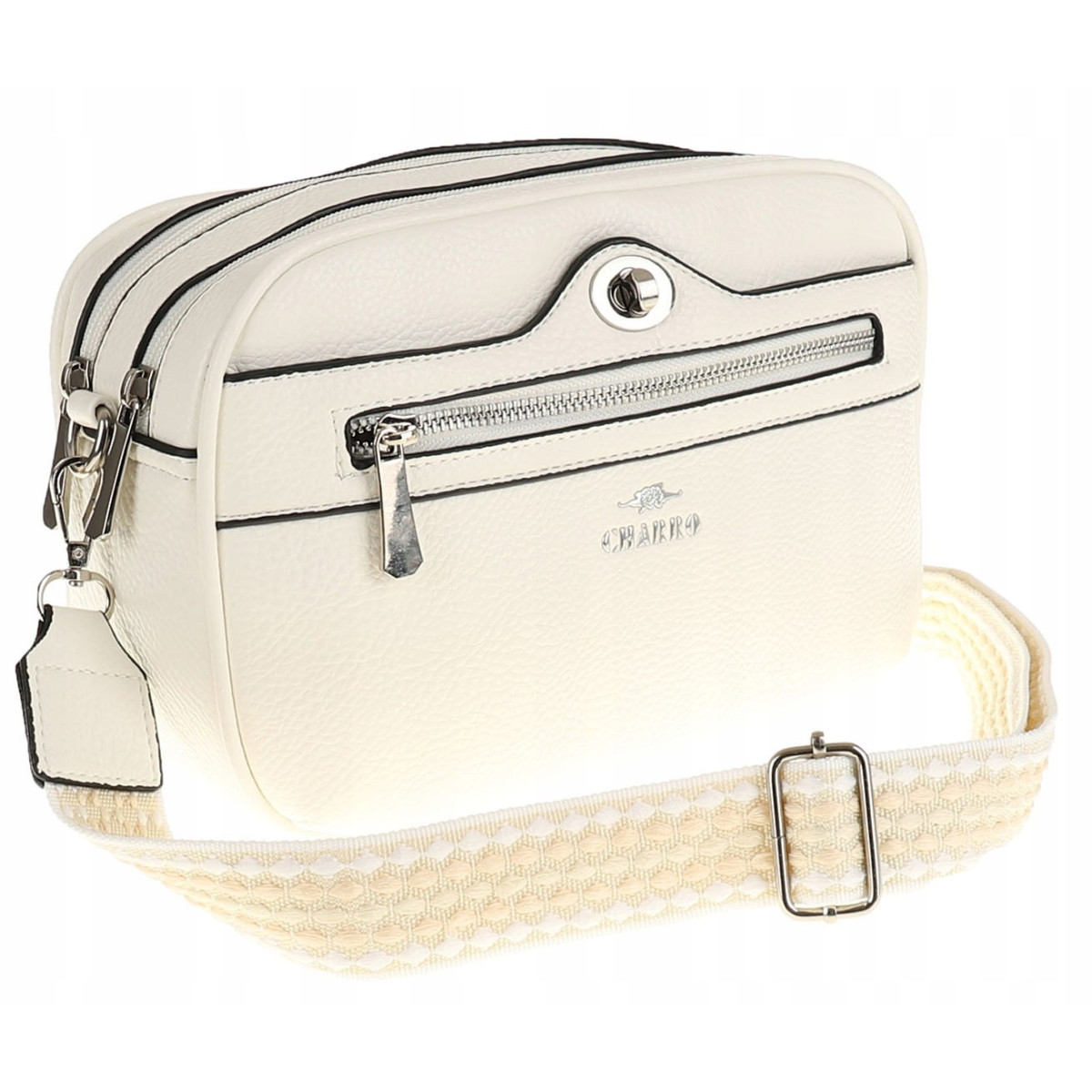 CHARRO Włoska Marka  Torebka Damska Listonoszka Modna CH245047 White