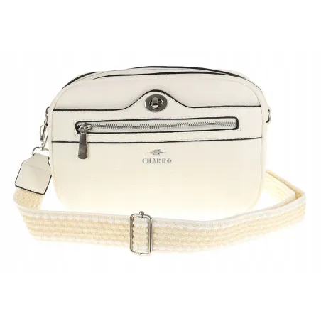 CHARRO Włoska Marka  Torebka Damska Listonoszka Modna CH245047 White