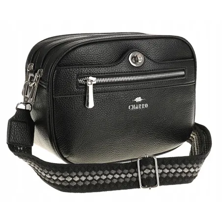 CHARRO Włoska Marka  Torebka Damska Listonoszka Modna CH245047 Black