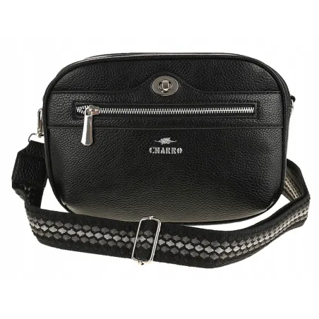 CHARRO Włoska Marka  Torebka Damska Listonoszka Modna CH245047 Black