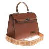 CHARRO Torebka Damska Elegancka Listonoszka na Ramię Miejska Modna 12307 Brown
