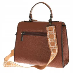 CHARRO Torebka Damska Elegancka Listonoszka na Ramię Miejska Modna 12307 Brown