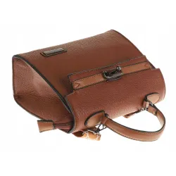 CHARRO Torebka Damska Elegancka Listonoszka na Ramię Miejska Modna 12307 Brown