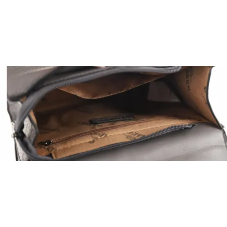 CHARRO Torebka Damska Elegancka Listonoszka na Ramię Miejska Modna 12307 Black