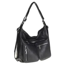 Włoska Marka Torebka Damska Listonoszka Plecak Worek na Ramię Shopper 2085 Blue