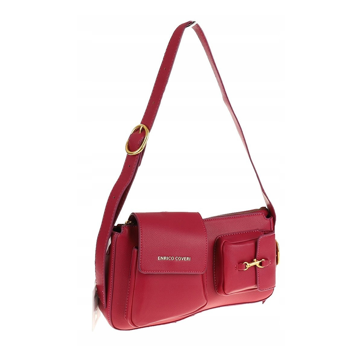 Enrico Coveri Włoska Marka Torebka Damska na Ramę Elegancki kuferek EC6080 Rose