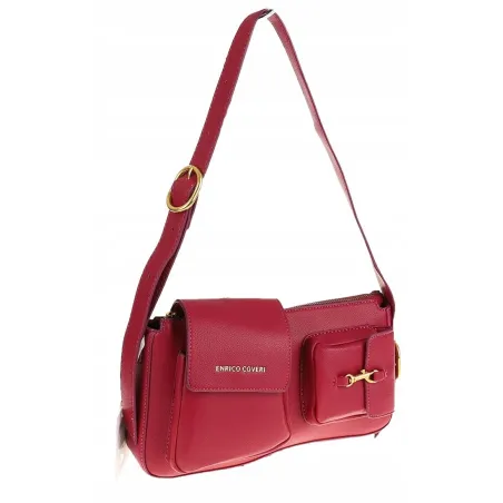 Enrico Coveri Włoska Marka Torebka Damska na Ramę Elegancki kuferek EC6080 Rose