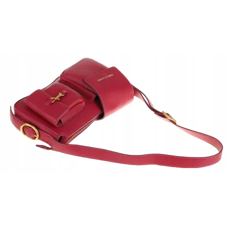 Enrico Coveri Włoska Marka Torebka Damska na Ramę Elegancki kuferek EC6080 Rose