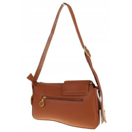 Enrico Coveri Włoska Marka Torebka Damska na Ramę Elegancki kuferek EC6080 Brown