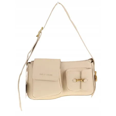 Enrico Coveri Włoska Marka Torebka Damska na Ramę Elegancki kuferek EC6080 Beige