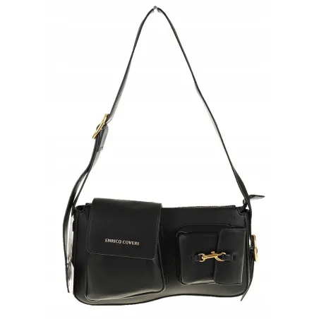 Enrico Coveri Włoska Marka Torebka Damska na Ramę Elegancki kuferek EC6080 Black