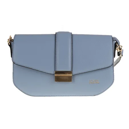 Coveri Collection Włoska Marka Torebka na Ramę kuferek Listonoszka CC233 L. Blue