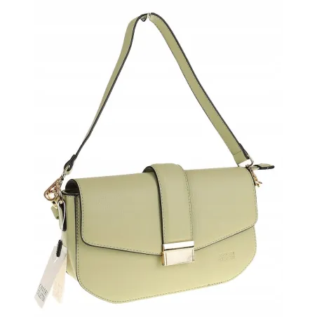 Coveri Collection Włoska Marka Torebka na Ramę kuferek Listonoszka CC233 Green