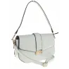 Coveri Collection Włoska Marka Torebka na Ramę kuferek Listonoszka CC233 Ice Grey