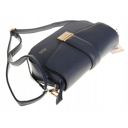 Coveri Collection Włoska Marka Torebka na Ramę kuferek Listonoszka CC233 Blue