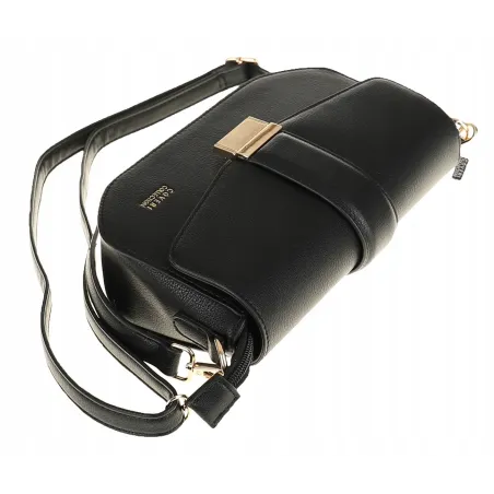 Coveri Collection Włoska Marka  Torebka na Ramę kuferek Listonoszka CC233 Black