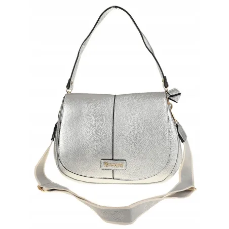 YY coveri Włoska Marka Torebka na Ramę kuferek Listonoszka CWHUA1614 Srebrna