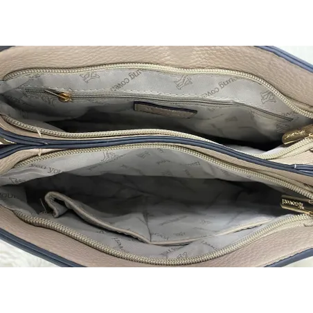 YY coveri Włoska Marka Torebka na Ramę kuferek Listonoszka CWHUA1614 Srebrna