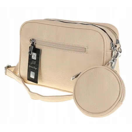 JESSICA BAGS  Włoska Marka  Torebka Damska listonoszka kuferek Y270 Apricot