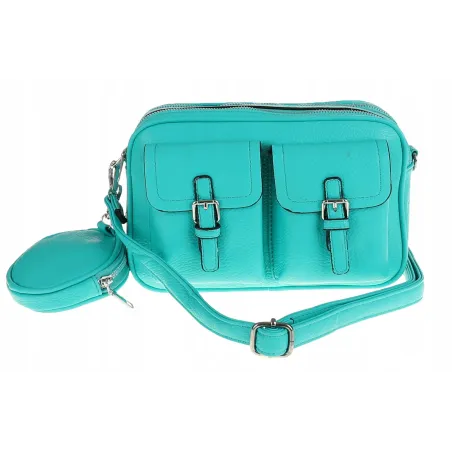 JESSICA BAGS Włoska Marka  Torebka Damska listonoszka kuferek Y270 Green