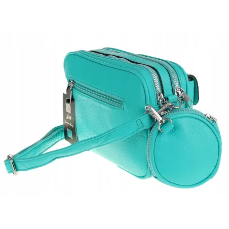 JESSICA BAGS Włoska Marka  Torebka Damska listonoszka kuferek Y270 Green