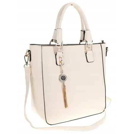 Torebka Damska Modna Teczka Miejska Shoper Listonoszka Ramię H063 Biała