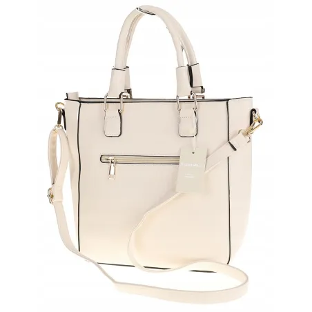 Torebka Damska Modna Teczka Miejska Shoper Listonoszka Ramię H063 Biała