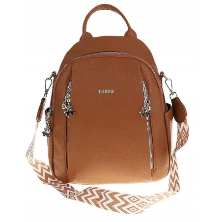 Torebka Damska Modny Plecak Teczka Miejska Shoper Ramię 0976 Brązowa